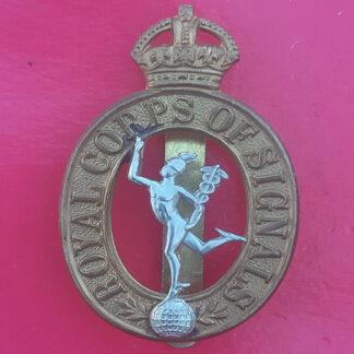 Royal Signals - King's Crown Bi-Metal Cap Badge