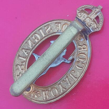 Royal Signals - King's Crown Bi-Metal Cap Badge - Image 2