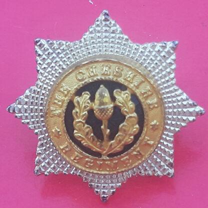 Cheshire Regiment - Officer's Silver & Gilt Cap Badge