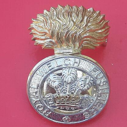 Royal Welsh Fusiliers - Gold & Silver Anodised Cap Badge