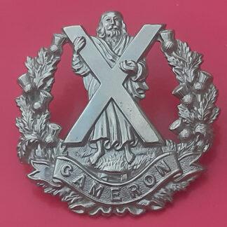 The Cameron Highlanders - White Metal Cap Badge