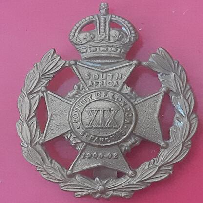 19th (St Pancras) County Of London Regiment - King's Crown Gilding Metal Cap Badge