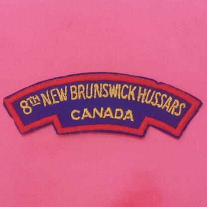(Canada) 8th New Brunswick Hussars - Cloth Shoulder Title