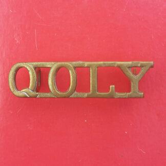 Queen's Own Lowland Yeomanry - Gilding Metal Shoulder Title