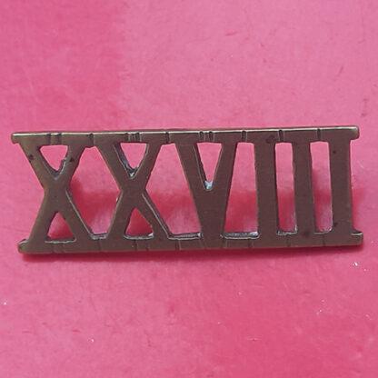 (India) 28th Punjabis - Gilding Metal Shoulder Title