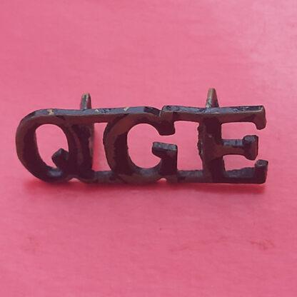 The Queen's Gurkha Engineers - Blackened Brass Shoulder Title