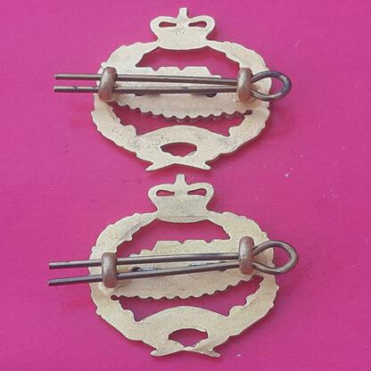 The Royal Tank Regiment - Officer's Silver & Gilt Collar Badges - Image 2