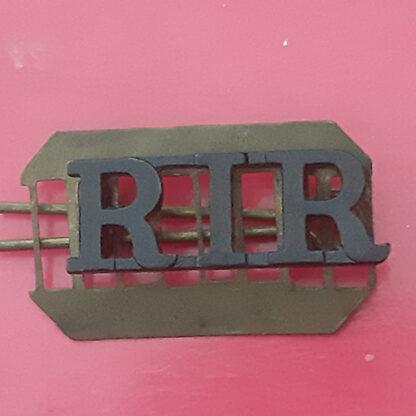The Royal Irish Regiment - Blackened Brass Shoulder Title