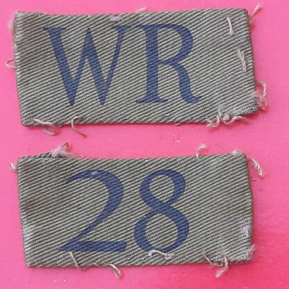 23rd West Riding (Halifax) 28th Detachment Home Guard - Printed Cloth Badges