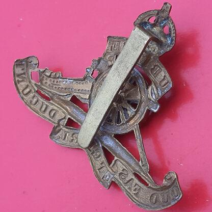 Royal Artillery - King's Crown Gilding Metal Cap Badge With "Moving Wheel" - Image 2