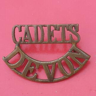 Devon Cadets - Gilding Metal Shoulder Title
