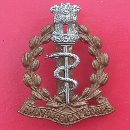 (India) Army Medical Corps - Bi-Metal Cap Badge