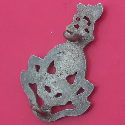 (India) The Frontier Force Regiment - King's Crown White Metal Cap Badge - Image 2