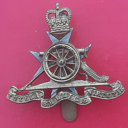 The Royal Malta Artillery - Queen's  Crown Bi-Metal Cap Badge