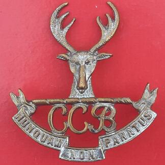 Ceylon Cadet Battalion - Cast White Metal Cap Badge