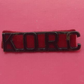 (Canada) The King's Own Rifles Of Canada - Blackened Brass Shoulder Title