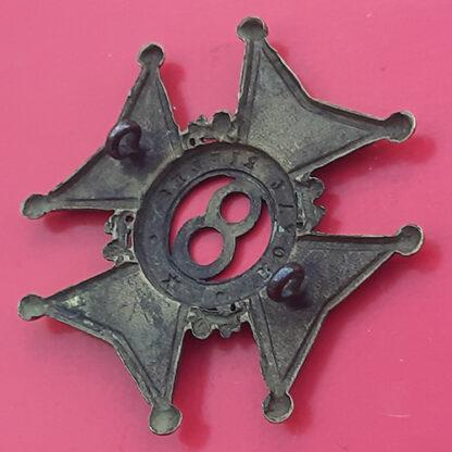 (Canadian Militia) The 8th Royal Rifles - Blackened Brass Cap Badge - Image 2