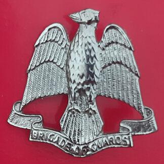 (India) The Brigade Of Guards - Cast White Metal Cap Badge