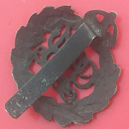 (India) General Services Corps - King's Crown Blackened Brass Cap Badge - Image 2
