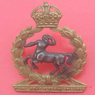 The Royal Army Veterinary Corps - King's Crown Officer's Silver & Gilt Cap Badge