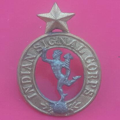 (India) The Indian Signals Corps - Bi-Metal Cap Badge