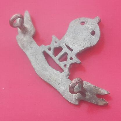 (India)The 19th Hyderabad Regiment - King's Crown Cast White Metal Cap Badge - Image 2