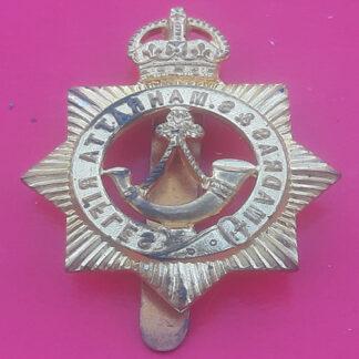 (India) Madras & South Mahratta Rifles - King's Crown Gilding Metal Cap Badge