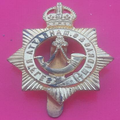 (India) Madras & South Mahratta Rifles - King's Crown Gilding Metal Cap Badge