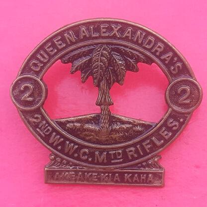 (New Zealand) 2nd Queen Alexandra's (Wellington West Coast) Mounted Rifles - Cap Badge
