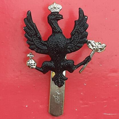 14th/20th Hussars - Black & Gold Anodised "Head Facing Right" Cap Badge