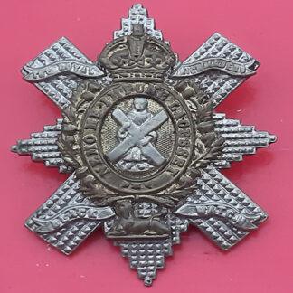 The Royal Highlanders Black Watch - King's Crown Senior N.C.O.'s Bi-Metal Cap Badge