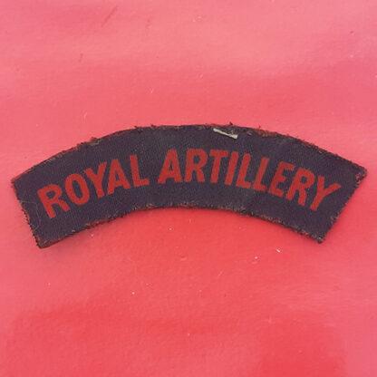The Royal Artillery - WW2 Printed Cloth Shoulder Title