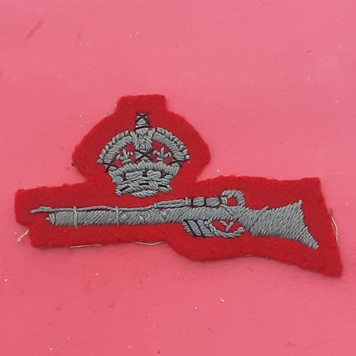 Army Cadet Marksman - King's Crown Cloth Sleeve Badge