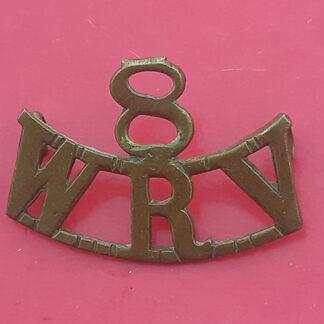 The 8th West Riding Volunteers - WW1 Gilding Metal Shoulder Title