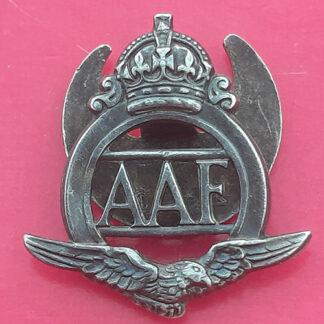 The Auxiliary Air Force - Unmarked Silver Button Hole Badge Numbered 2276