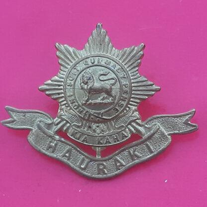 (New Zealand) 6th Hauraki Regiment - Gilding Metal Cap Badge
