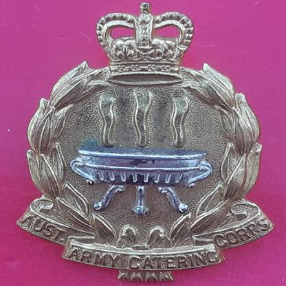 (Australia) The Royal Australian Army Catering Corps - Queen's Crown Bi-Metal Cap Badge
