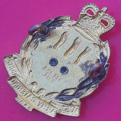 (Australia) The Royal Australian Army Catering Corps - Queen's Crown Bi-Metal Cap Badge - Image 2