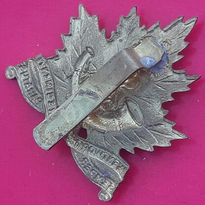 (Canada) The Royal Hamilton Light Infantry - Queen's Crown Bi-Metal Cap Badge - Image 2