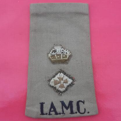 (India) Indian Army Medical Corps - LT Colonel's Cloth Shoulder Board
