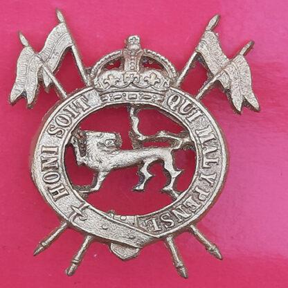 (India) The 2nd Royal Lancers (Gardner's Horse) - King's Crown Gilding Metal Cast Cap Badge