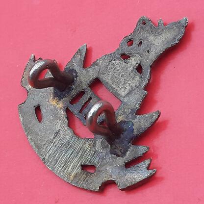 (India) The 7th Rajput Regiment - King's Crown White Metal Cast Cap Badge - Image 2