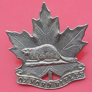 (Canada) The Oxford Rifles - White Metal Cap Badge