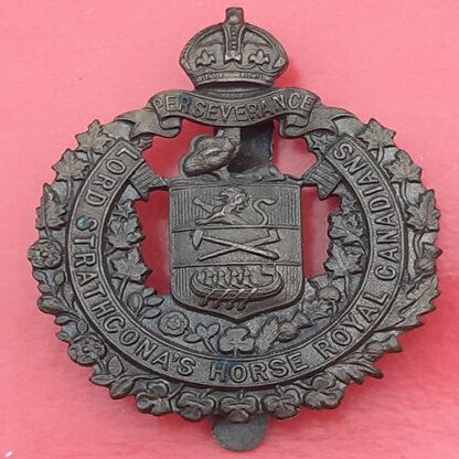 (Canada) Lord Strathcona's Horse Royal Canadians - King's Crown Gilding Metal Cap Badge