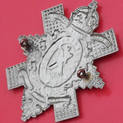 (Canada) The Black Watch Of Canada - King's Crown White Metal Cap Badge - Image 2