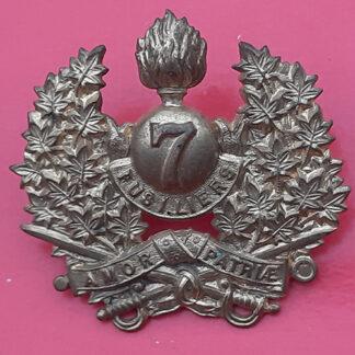 (Canadian Militia) 7th Regiment Fusiliers - Gilding Metal Cap Badge