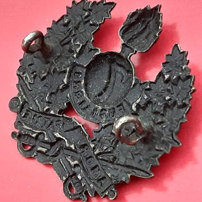 (Canadian Militia) 7th Regiment Fusiliers - Blackened Brass Cap Badge - Image 2