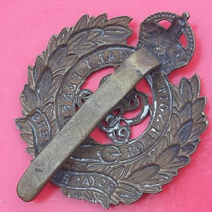 Royal Engineers - George V King's Crown Gilding Metal Cap Badge - Image 2