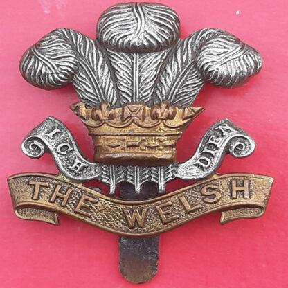 The Welsh Regiment - WW1 Bi-Metal Cap Badge