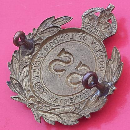 The 3rd County Of London Imperial Yeomanry (Sharpshooters) - King's Crown Gilding Metal Cap Badge - Image 2